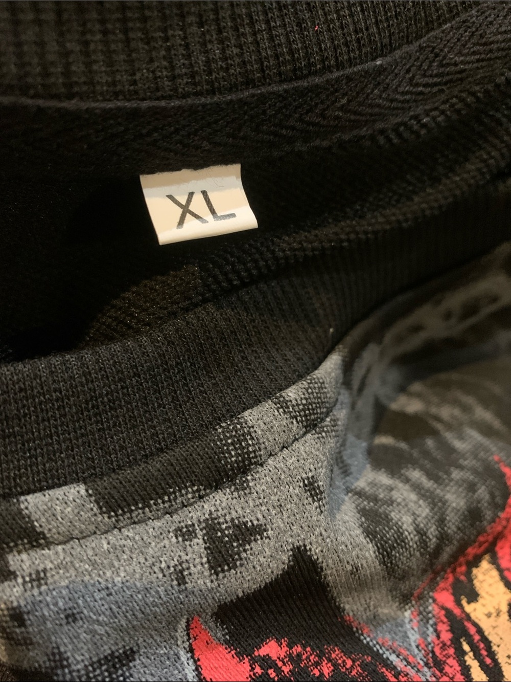 Black Graphic Anime-Inspired Crewneck Sweater - Picture 9 of 9